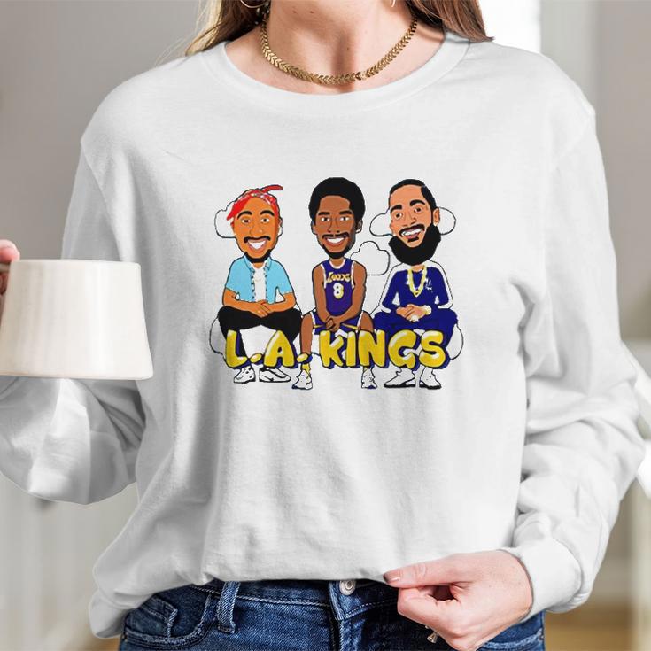 Kb Nipsey Pac La Legends Cartoon Artwork Long Sleeve T-Shirt Gifts for Her