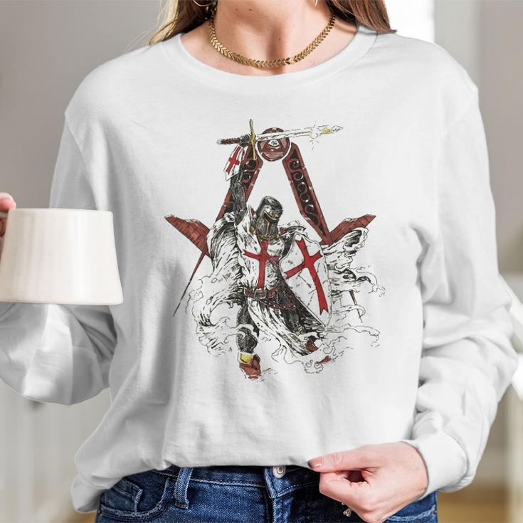 Knights Templar And Freemason Long Sleeve T-Shirt Gifts for Her