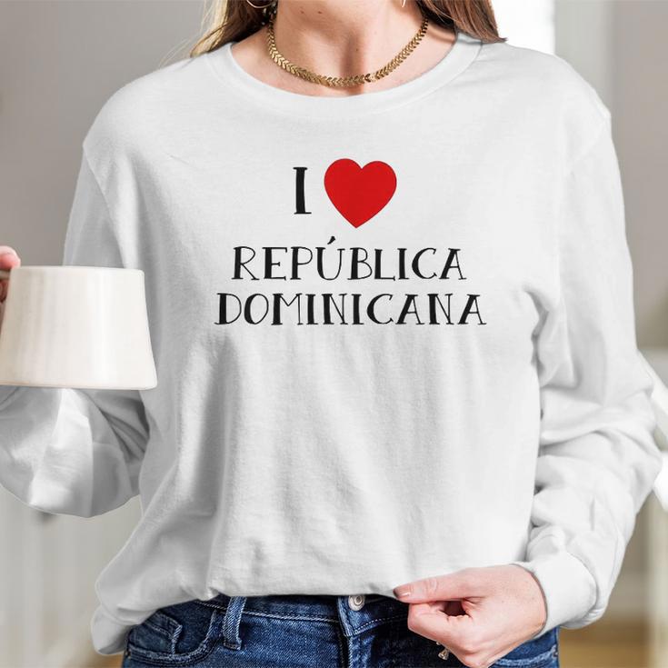 I Love Republica Dominicana Dominican Republic Long Sleeve T-Shirt Gifts for Her