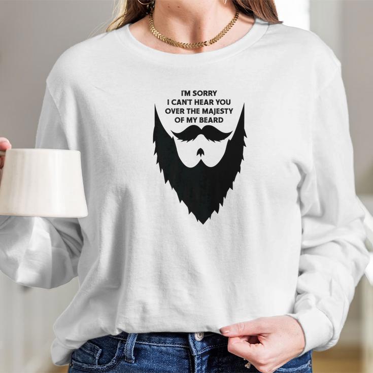 Majestic Beard Funny Beard Mustache Owners Long Sleeve T-Shirt Gifts for Her