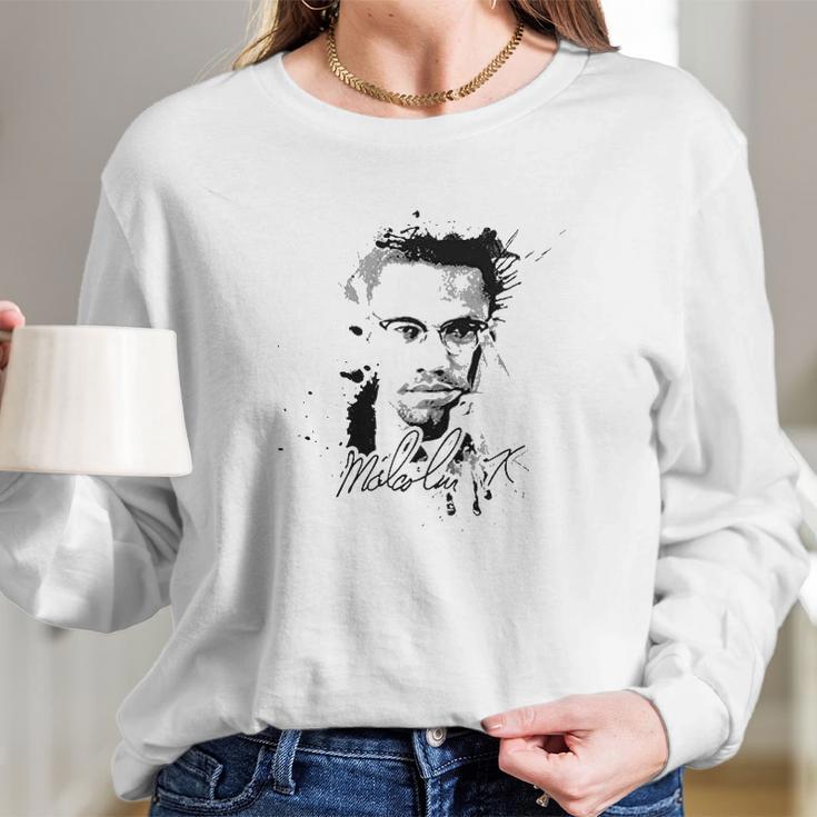 Malcolm X Grunge Long Sleeve T-Shirt Gifts for Her