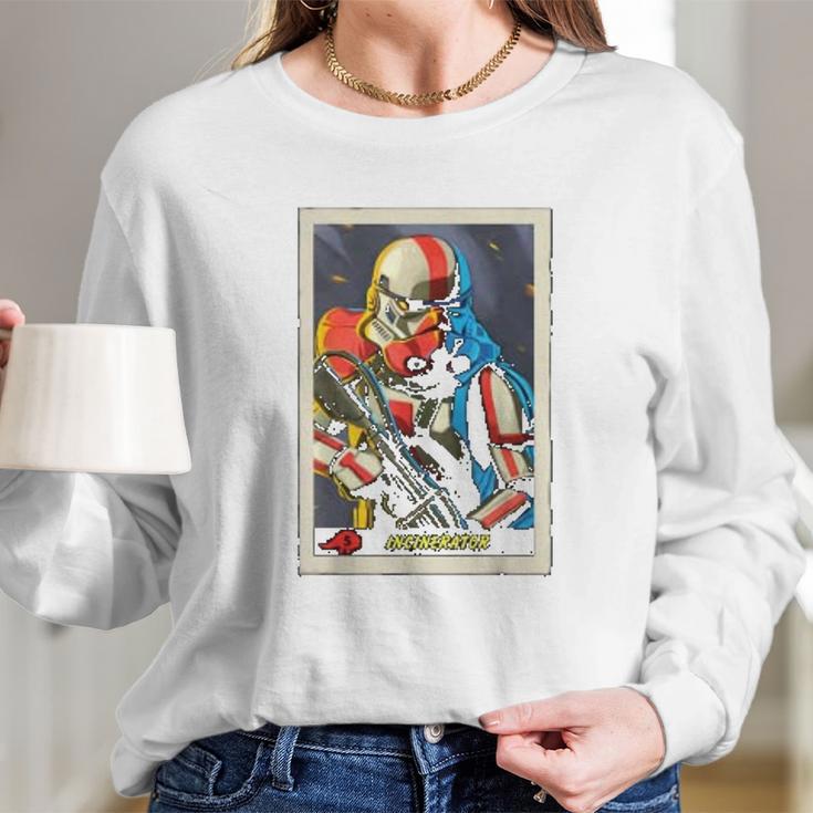 The Mandalorian Incinerator Stormtrooper Card Long Sleeve T-Shirt Gifts for Her