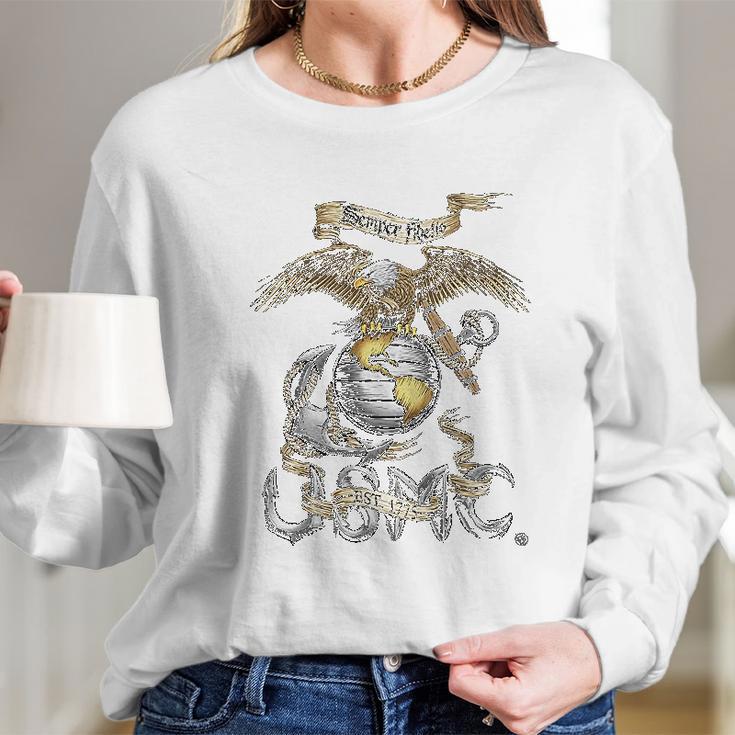 Marine Corps Eagle Usmc Long Sleeve T-Shirt Gifts for Her