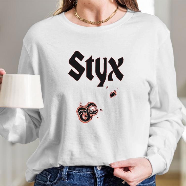 Men Styx Logo Custom Retro Royalblue Long Sleeve T-Shirt Gifts for Her