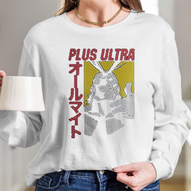 Mha My Hero Academia All Might Plus Ultra Long Sleeve T-Shirt Gifts for Her