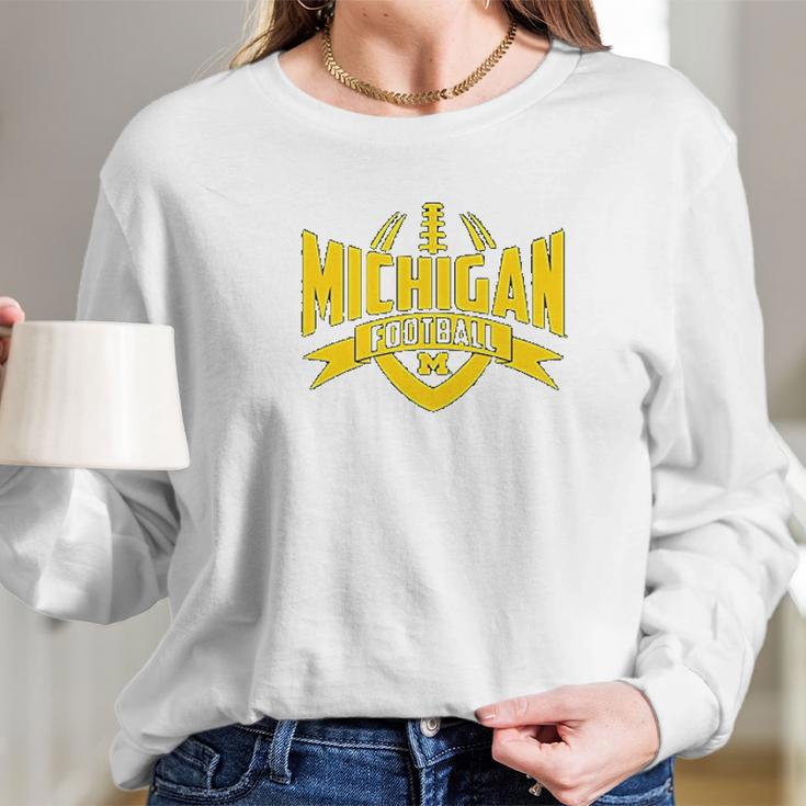 Michigan Football Long Sleeve T-Shirt Gifts for Her