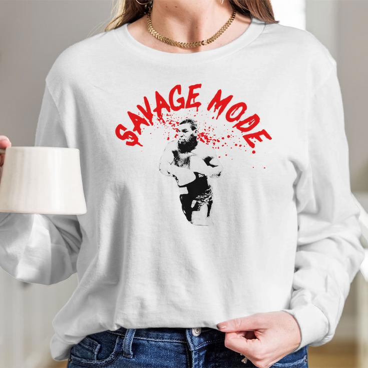 Mike Tyson Savage Mode Shirt Long Sleeve T-Shirt Gifts for Her