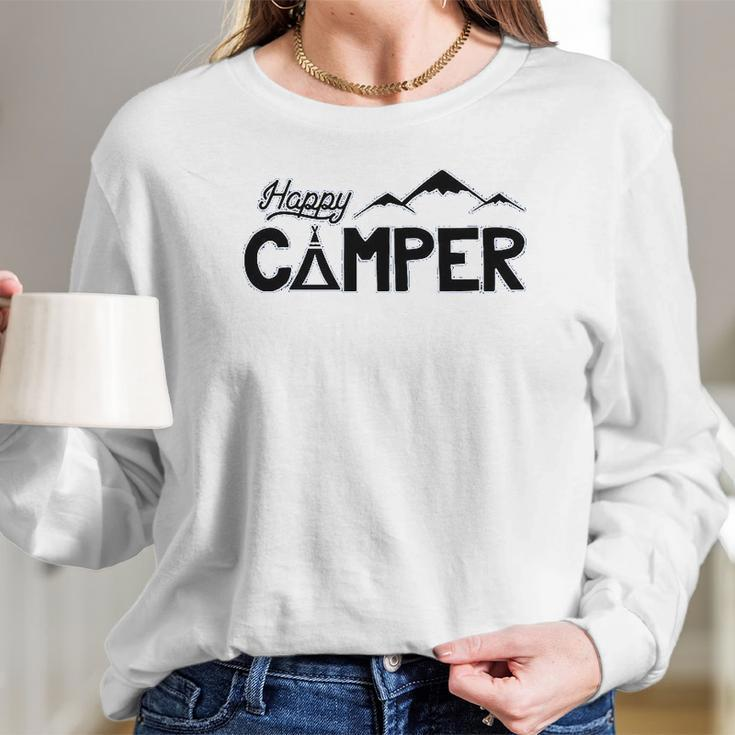 Mirage Pet Products Happy Camper Screen Print Dog Long Sleeve T-Shirt Gifts for Her