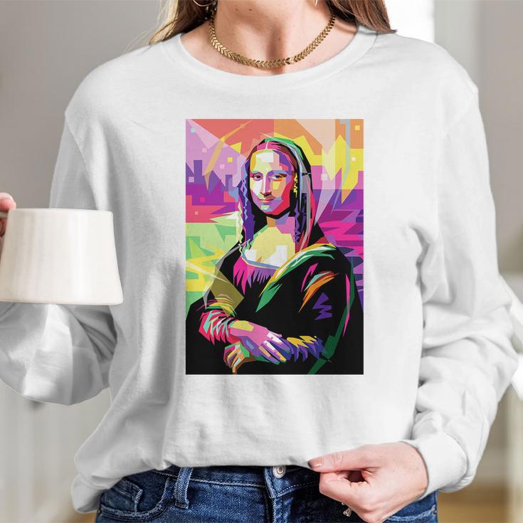 Mona Lisa Pop Art Long Sleeve T-Shirt Gifts for Her