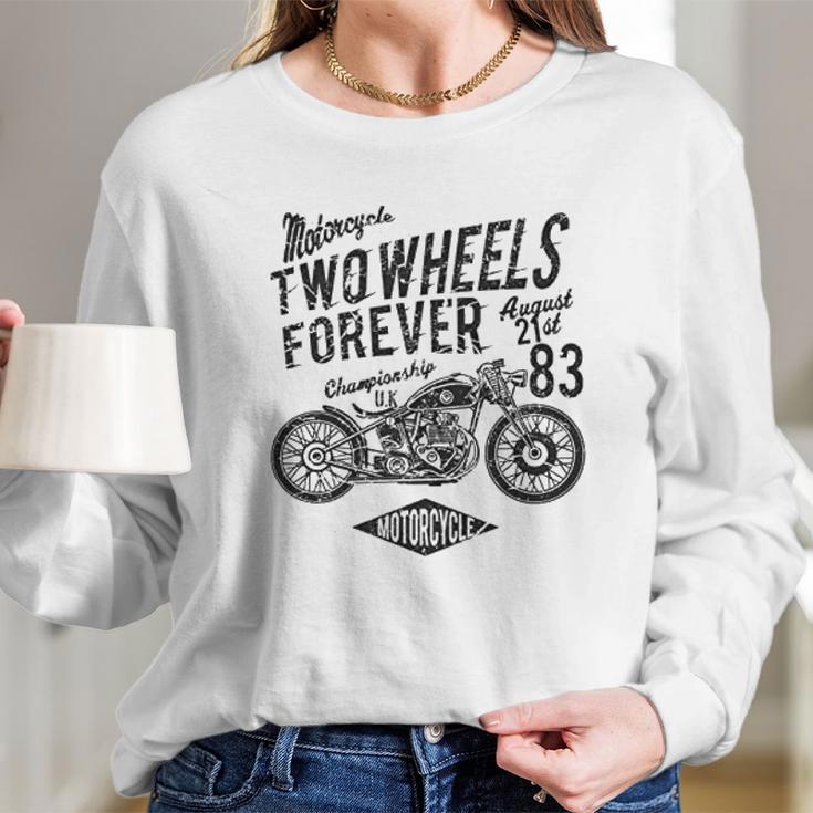 Motorcyclists Two Wheels Forever Championship 1983 Long Sleeve T-Shirt Gifts for Her