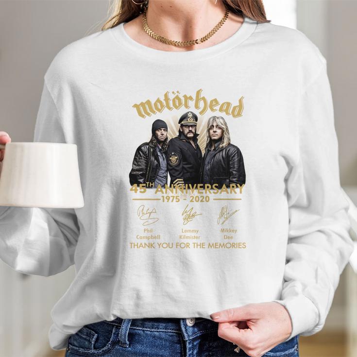 Motorhead 45Th Anniversary 1975-2020 Signatures Shirt Long Sleeve T-Shirt Gifts for Her