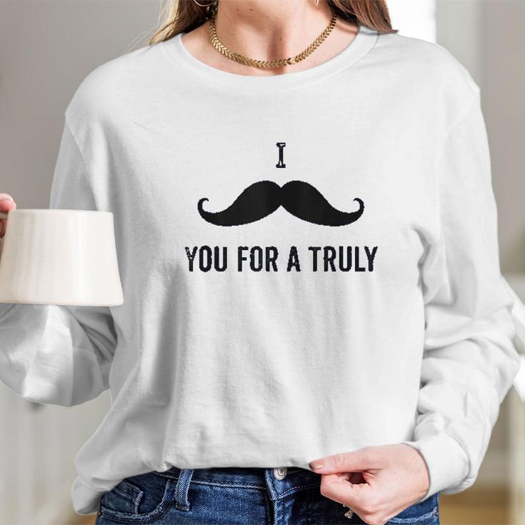 I Mustache You For A Truly Aint No Laws Hard Seltzer Long Sleeve T-Shirt Gifts for Her