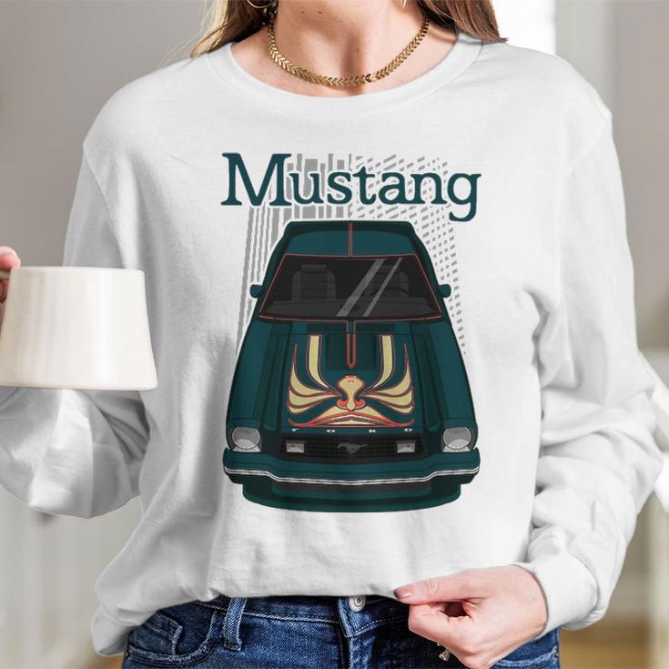 Mustang King Cobra 1978 Aqua Metallic Long Sleeve T-Shirt Gifts for Her