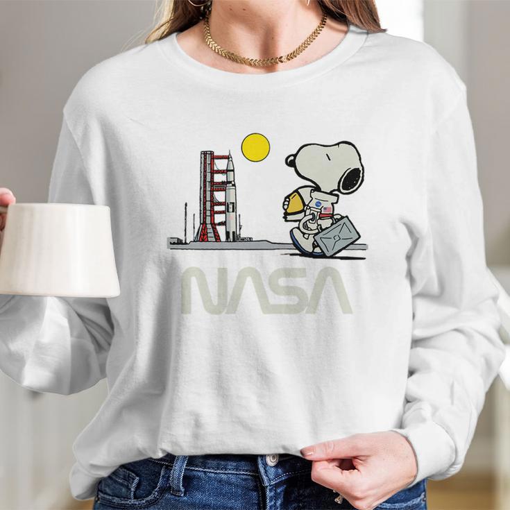 Nasa Snoopy Long Sleeve T-Shirt Gifts for Her