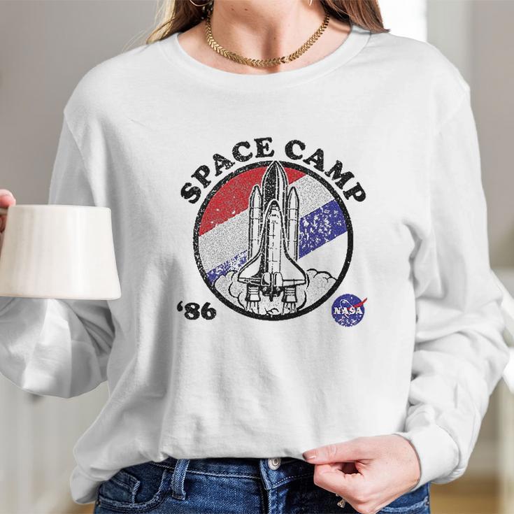 Nasa Space Camp Red White And Blue 86 Badge Long Sleeve T-Shirt Gifts for Her