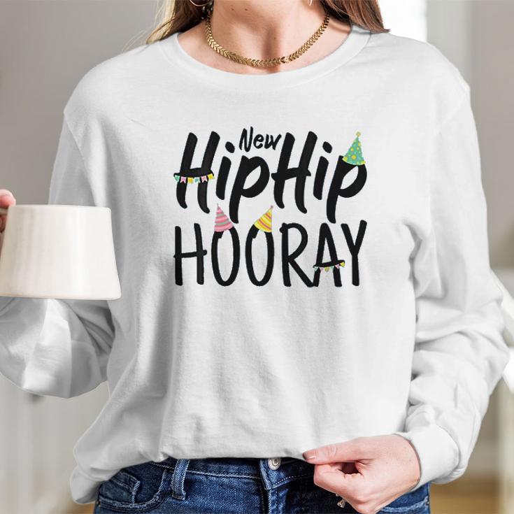 New Hip Hip Hooray Joint Hip Replacement Long Sleeve T-Shirt Gifts for Her