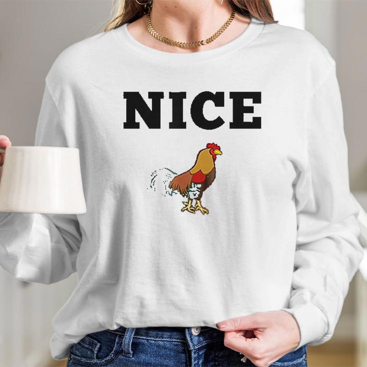 Nice Cock Funny Rude Joke Valentines Day Gift For Him Kinky Long Sleeve T-Shirt Gifts for Her