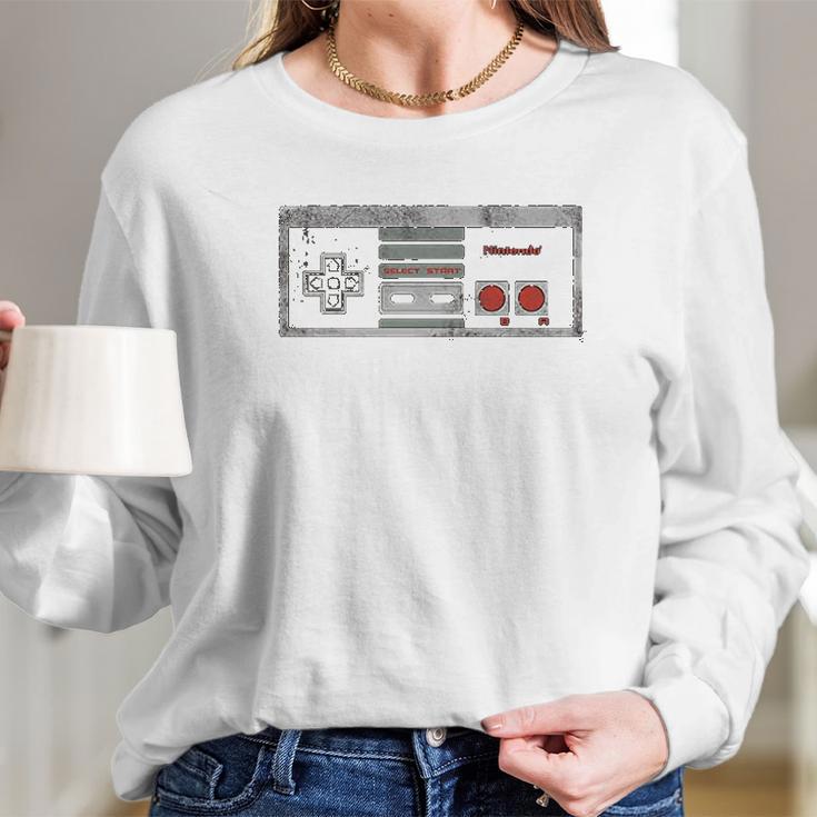 Nintendo Nes Controller Retro Vintage Long Sleeve T-Shirt Gifts for Her