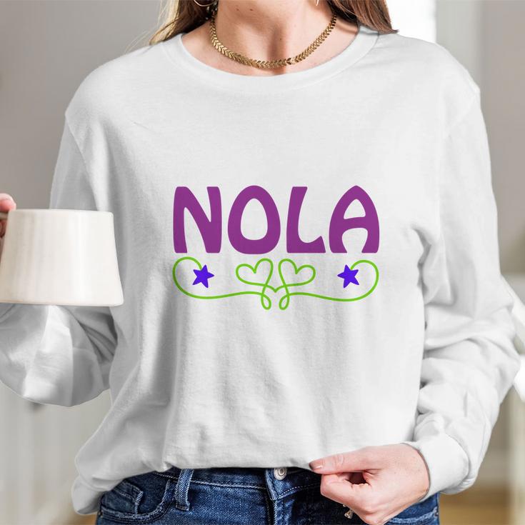 Nola Black Long Sleeve T-Shirt Gifts for Her