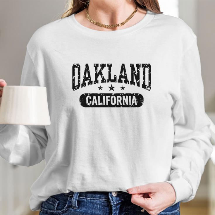 Oakland California White Long Sleeve T-Shirt Gifts for Her