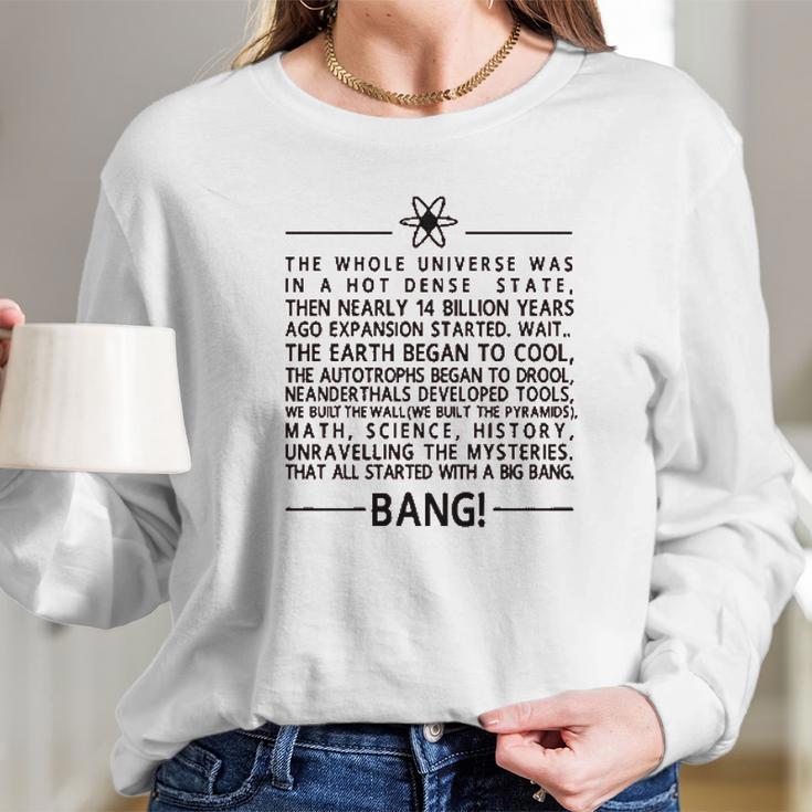 Theory Theme Song Bazinga Sheldon Cooper Leonard Scienc Long Sleeve T-Shirt Gifts for Her