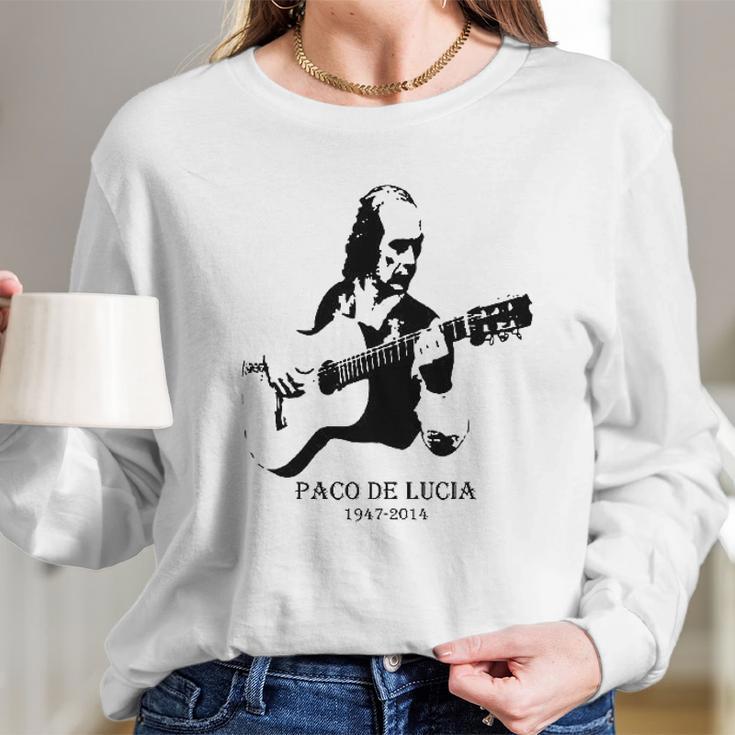 Paco De Lucia Silhouette Vintage Long Sleeve T-Shirt Gifts for Her