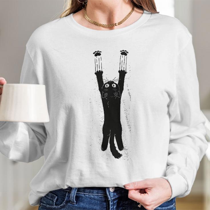 Paw Addict Funny Cat Cute Kitty Laughing Game Cat Long Sleeve T-Shirt Gifts for Her