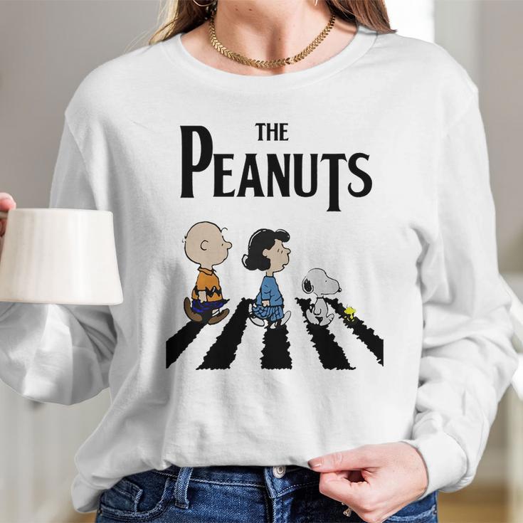 Peanuts Beatles Tshirt Long Sleeve T-Shirt Gifts for Her