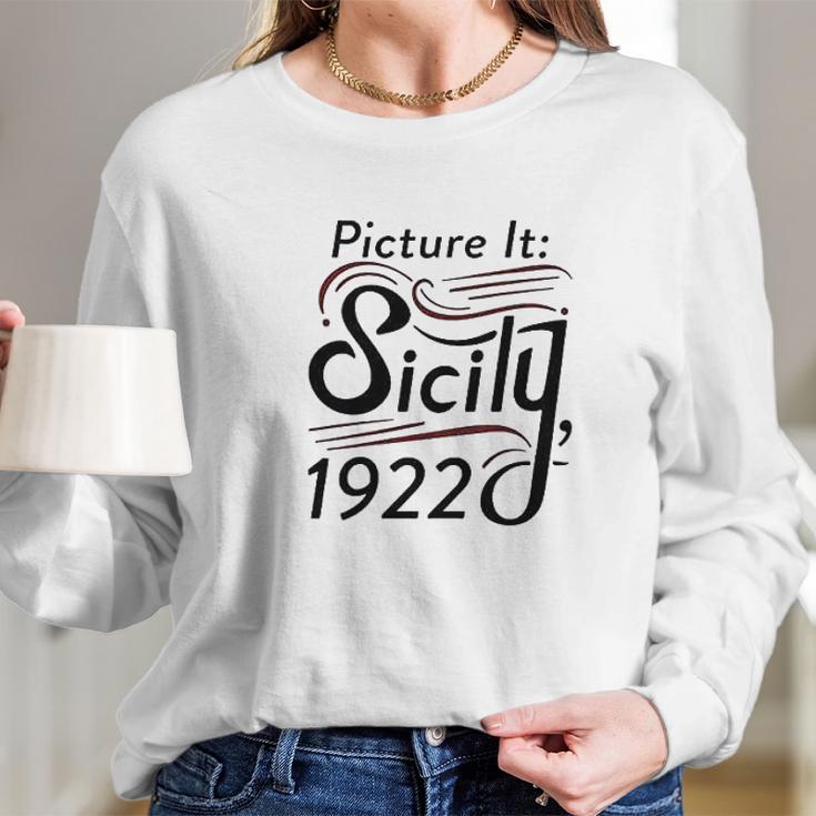 Picture It Sicily 1922 Television Funny Retro 80S Long Sleeve T-Shirt Gifts for Her