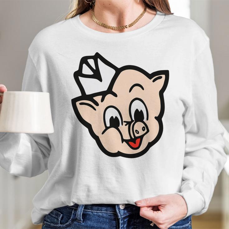 Piggly Wiggly Mascot Long Sleeve T-Shirt Gifts for Her