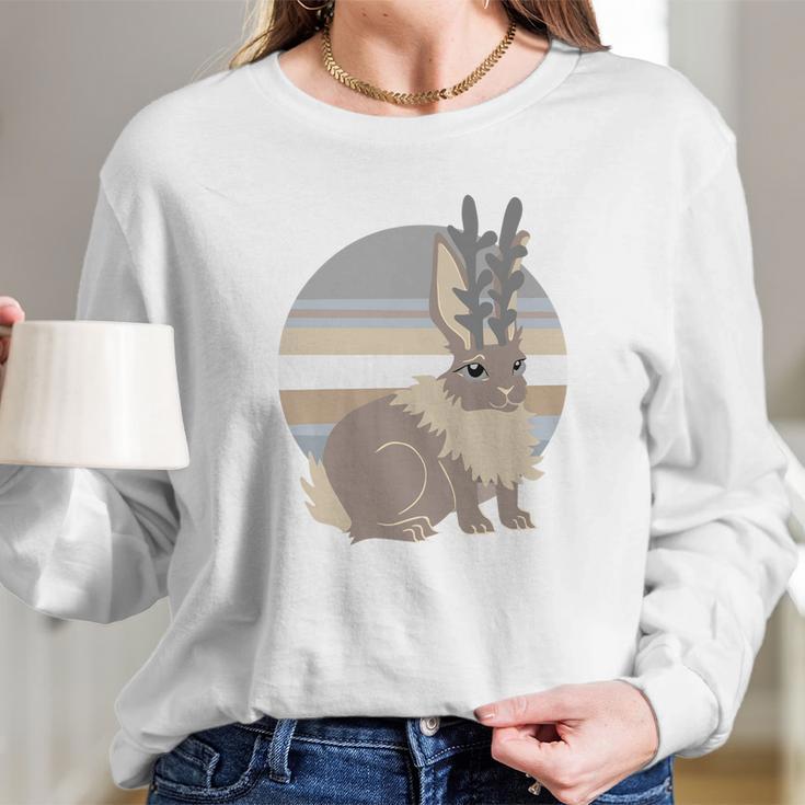 Planet Jackalope Funny Rabbit Long Sleeve T-Shirt Gifts for Her