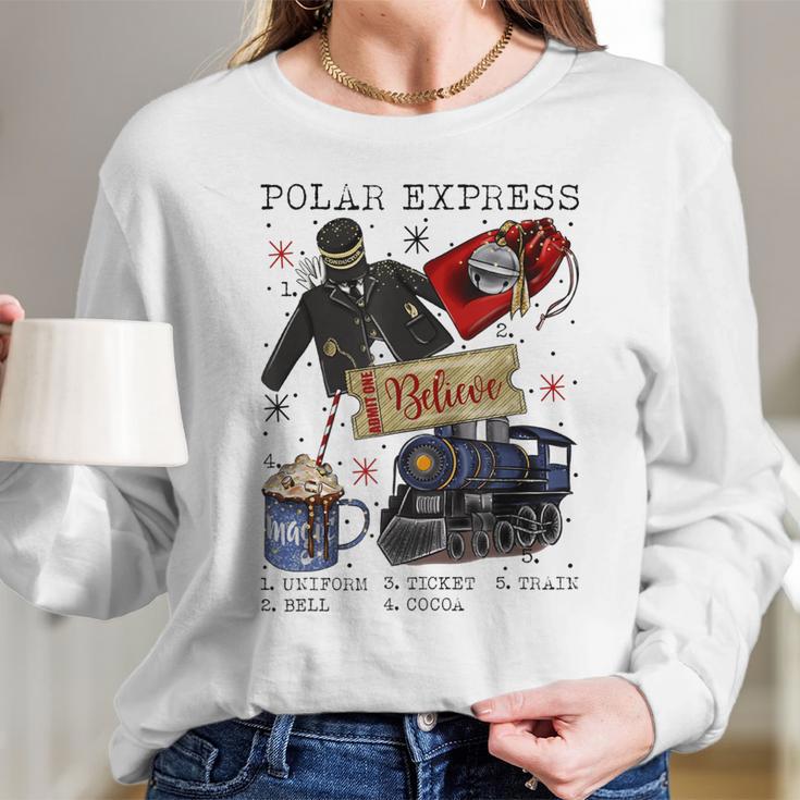 Polar Express Believe Long Sleeve T-Shirt Gifts for Her