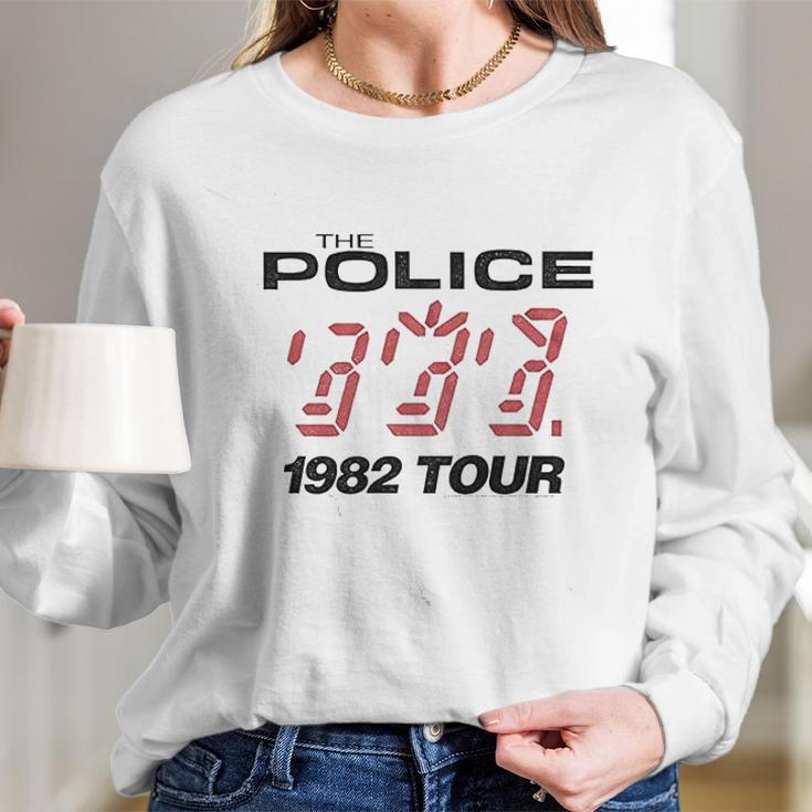 The Police British Rock Band 1982 Tour Long Sleeve T-Shirt Gifts for Her