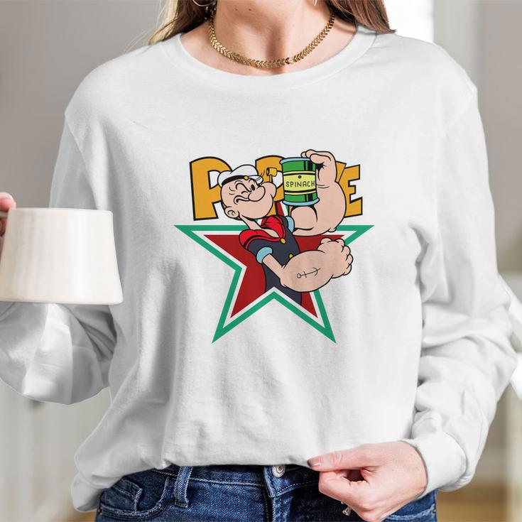 Popeye Star Long Sleeve T-Shirt Gifts for Her