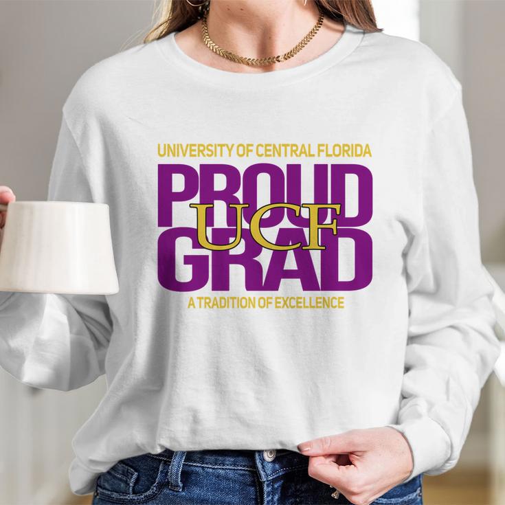 Proud Grad University Of Central Florida Graduation Excellence Long Sleeve T-Shirt Gifts for Her