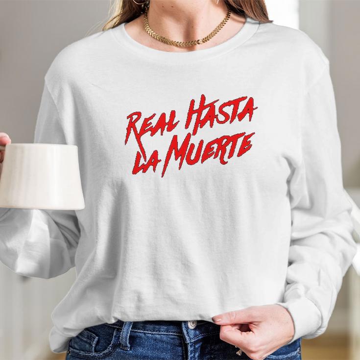 Puppylol Printed With Anuel Aa Real Hasta La Muerte Men Long Sleeve T-Shirt Gifts for Her