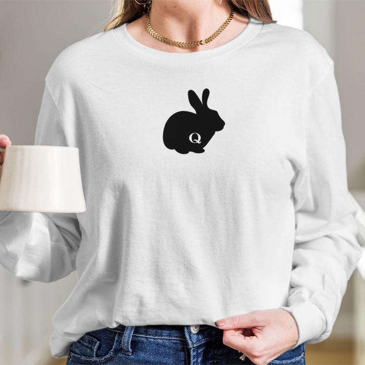 Qanon Wwg1wga Q Anon White Rabbit Usa Follow It Tee Long Sleeve T-Shirt Gifts for Her