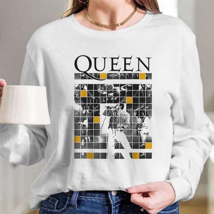 Queen Official Live Concert Blocks Long Sleeve T-Shirt Gifts for Her