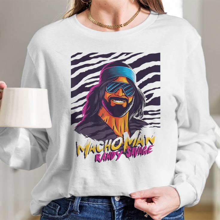 Randy Macho Man Savage Zebra Pattern Long Sleeve T-Shirt Gifts for Her