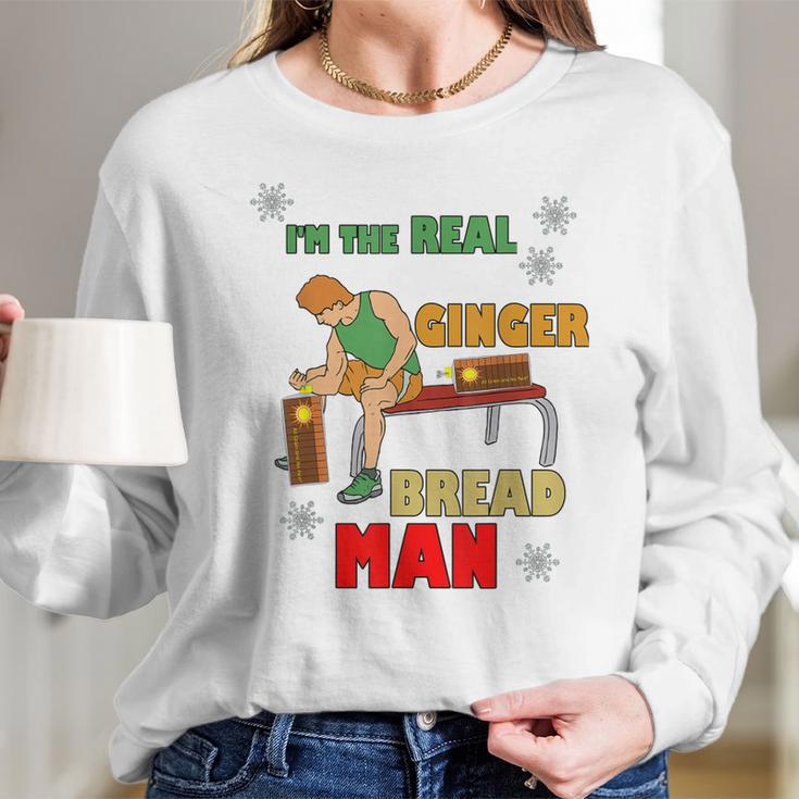 Im The Real Ginger Bread Man Muscle Gym Workout Long Sleeve T-Shirt Gifts for Her