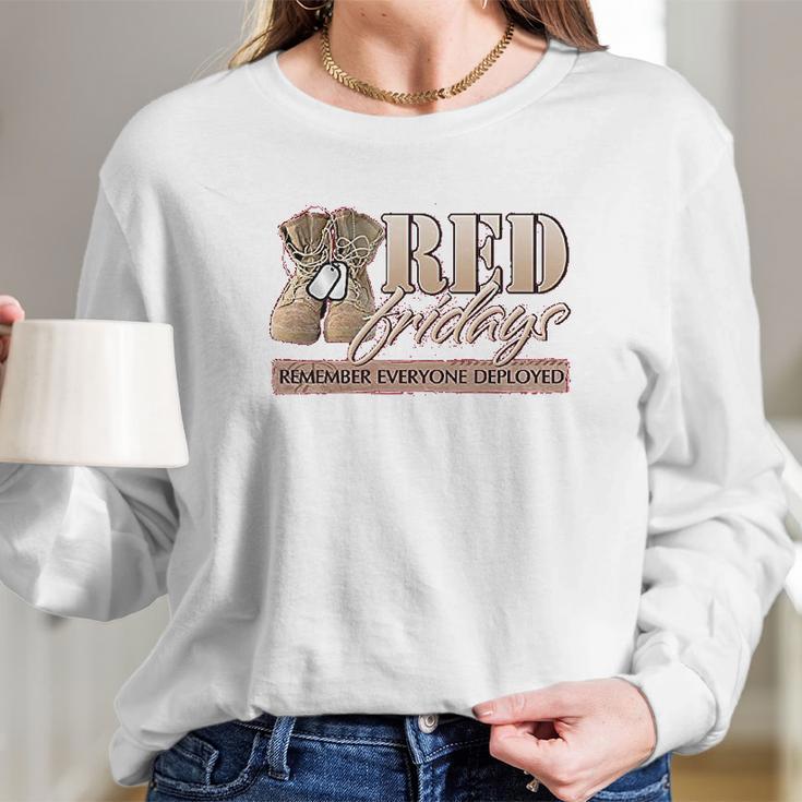 Red Fridays Remember Everyone Deployed Youth Long Sleeve T-Shirt Gifts for Her