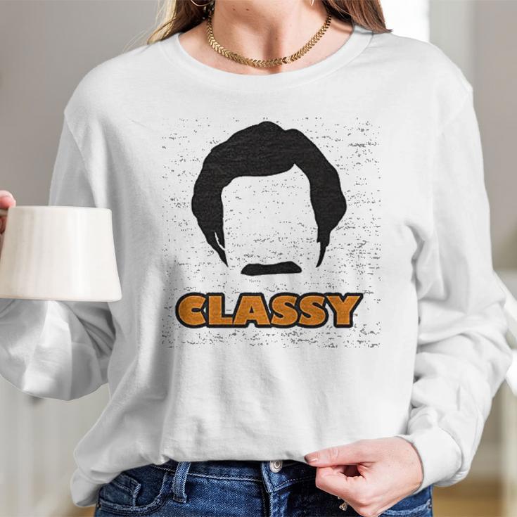 Ripple Junction Anchorman 2 Classy With Rons Hair Shape Long Sleeve T-Shirt Gifts for Her