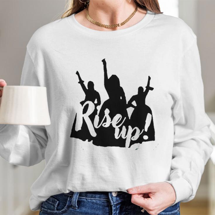 Rise Up Hamilton Young Scrappy Hungry Graphic Long Sleeve T-Shirt Gifts for Her