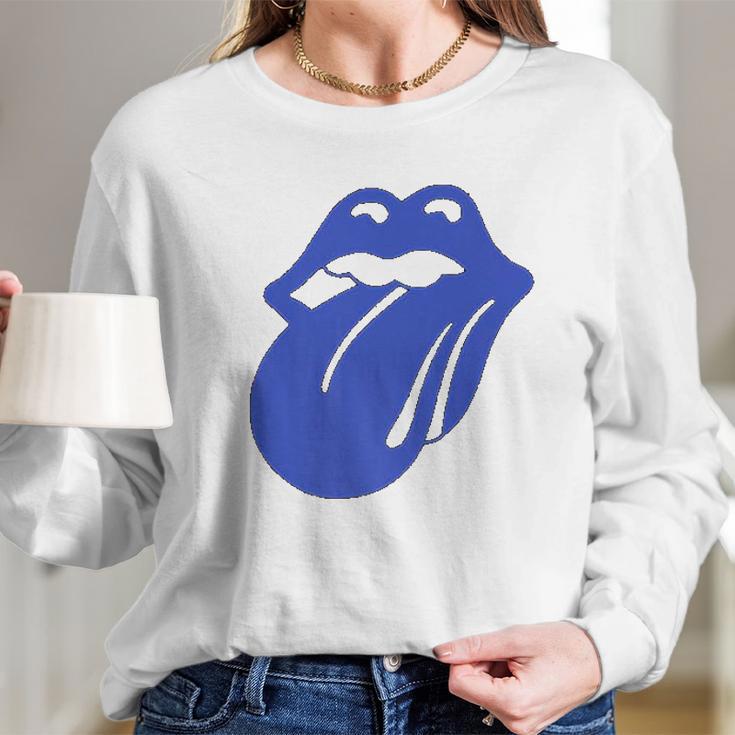 The Rolling Stones Blue Lonesome Logo Long Sleeve T-Shirt Gifts for Her