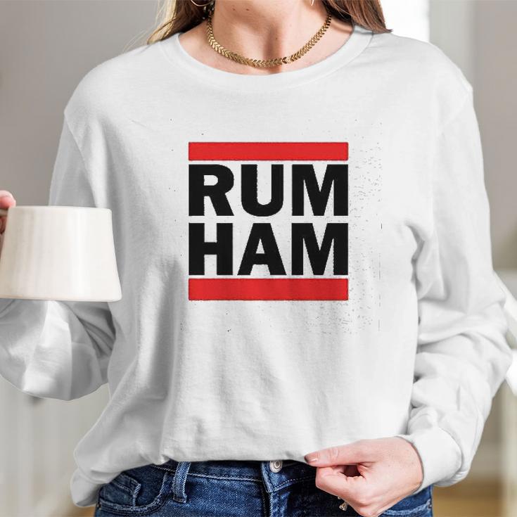 Rum Ham Funny Logo Parody Long Sleeve T-Shirt Gifts for Her