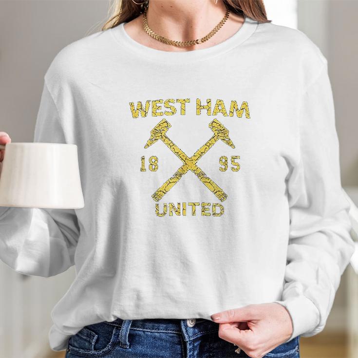 Mens Mens West Ham United Hammers Long Sleeve T-Shirt Gifts for Her