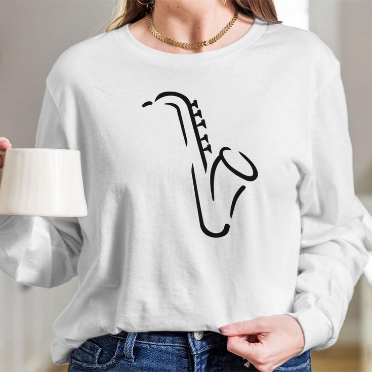 Saxophone T-Shirts - Mens T-Shirt Long Sleeve T-Shirt Gifts for Her