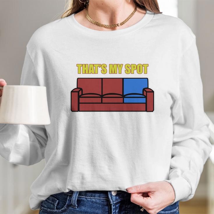 Sheldon Cooper Thats My Spot Long Sleeve T-Shirt Gifts for Her