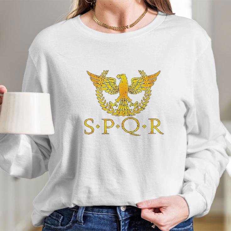 Spqr Senatus Populusque Romanus Long Sleeve T-Shirt Gifts for Her