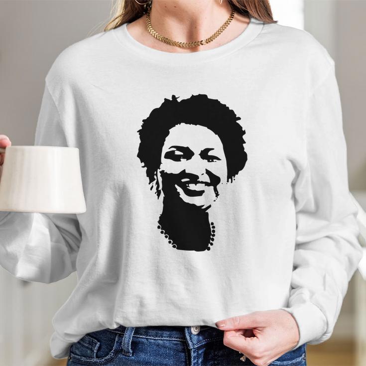 Stacey Abrams Portrait Gift Long Sleeve T-Shirt Gifts for Her